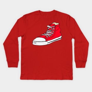 Big Red Shoe Kids Long Sleeve T-Shirt